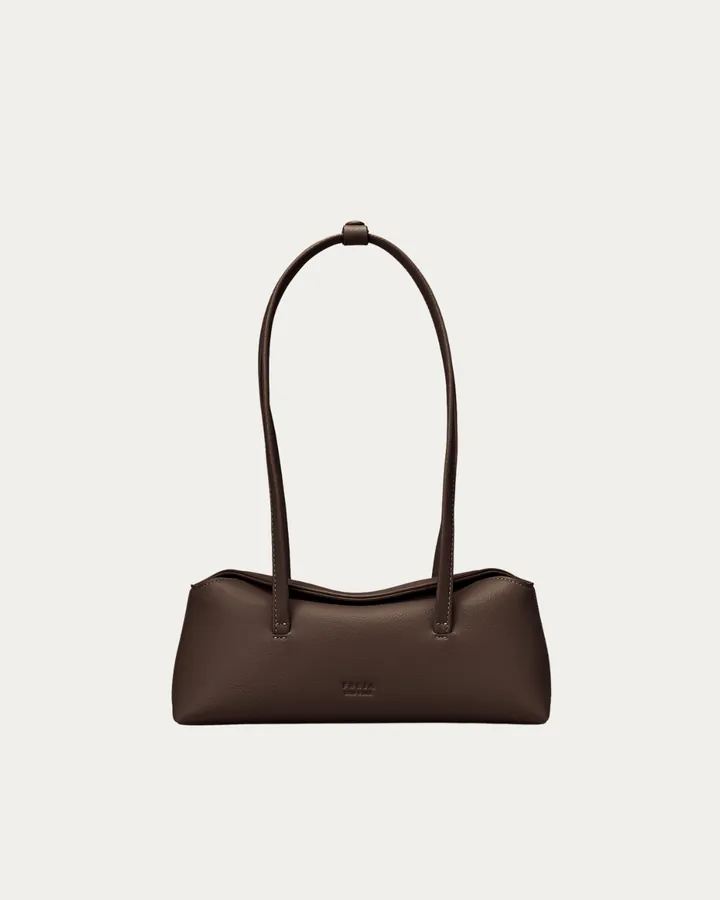 Styling a brown leather shoulder bag